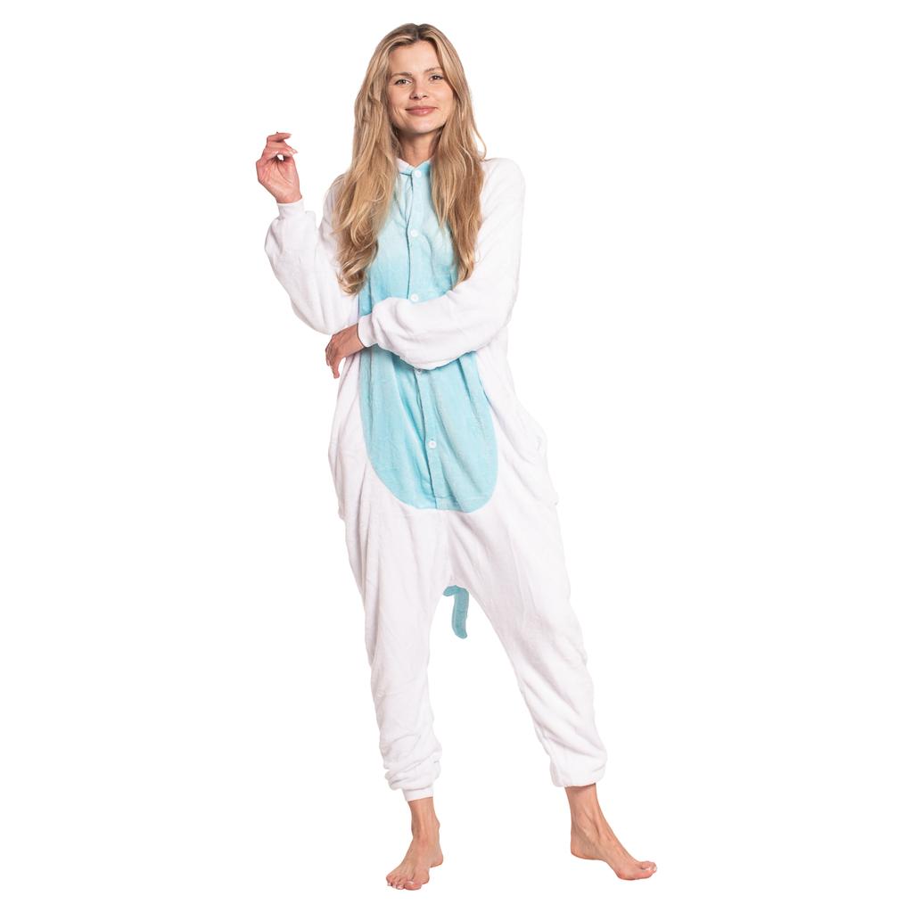 Piżama damska kombinezon kigurumi onesie jednorożec niebieski 165-175 cm l