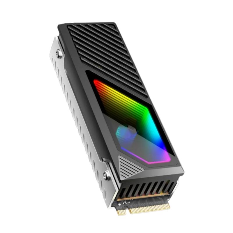 ARGB M.2 Радиатор для SSD, Алюминиевый 2280 M.2 5V 3Pin Адресуемый ARGB Синхронизация NVME Радиатор для M.2