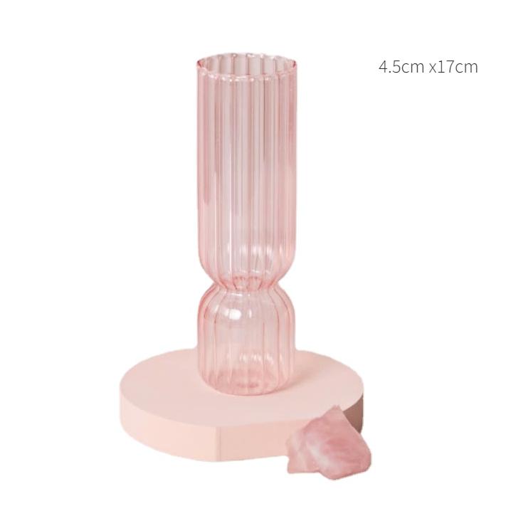 Pink Glass Candle Holder Taper Candlesticks Holder Wedding Table Centerpieces Nordic Home Decoration Wedding Decoration