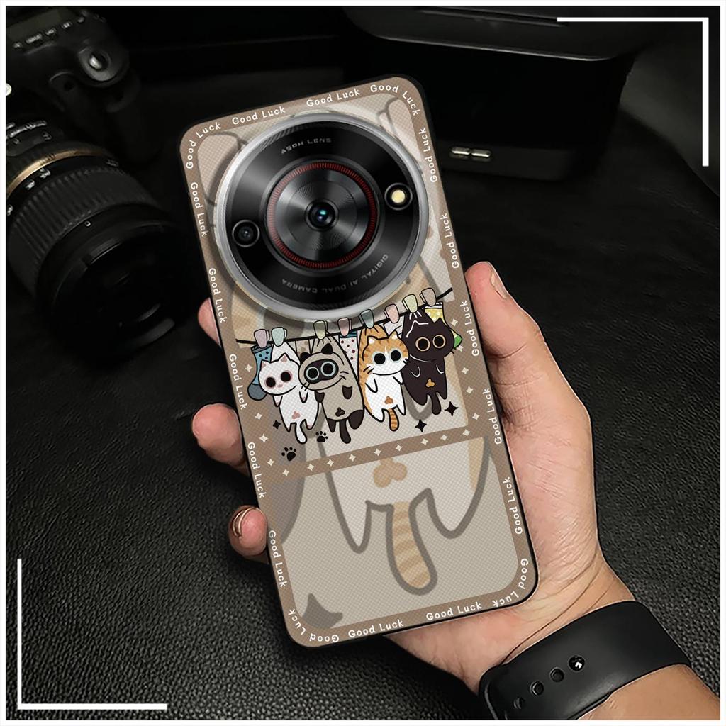 Милый мультяшный чехол для телефона для ZTE Blade A75 5G/Nubia Focus 5G/Calf 5G Мягкий чехол Прочный Грязеотталкивающий Пылезащитный Граффити