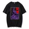 100% Cotton Anime Harajuku Ayanami Rei Printing Tshirt MenMomen Oversized Short Sleeve T-shirt Spring Summer Tops