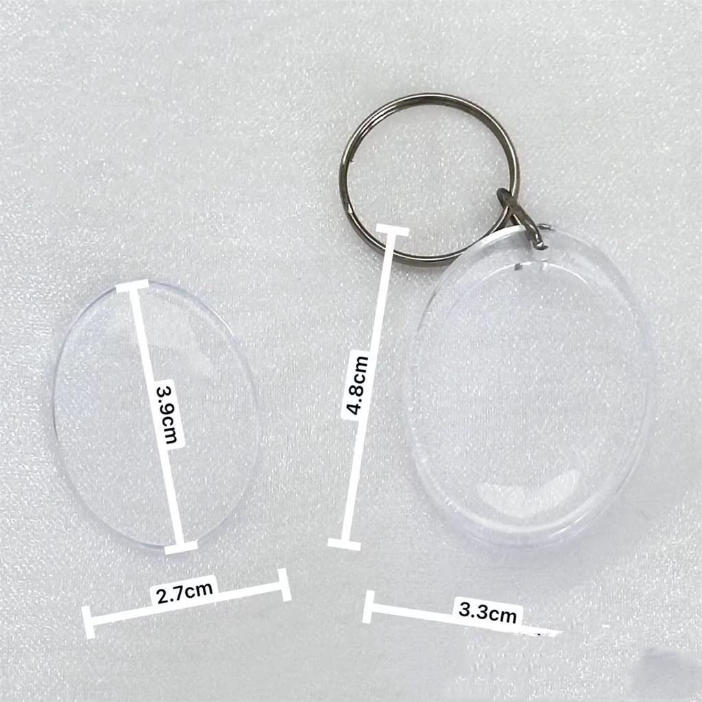 1Pc INS Simple Transparent Acrylic 1-inch Photo Frame Korean Kpop Idol 1-inch Photocard Protective Display Key Chain Bag Pendant