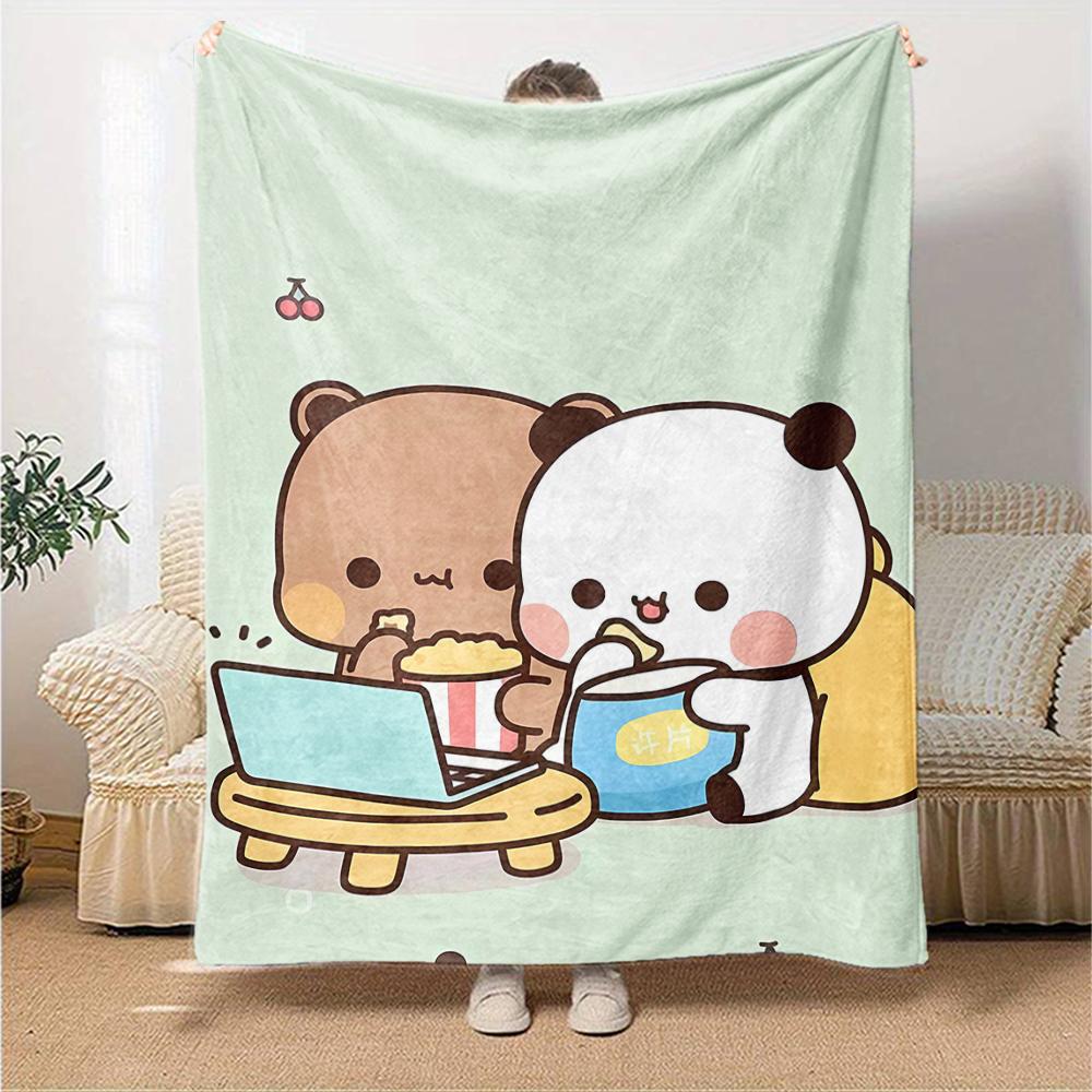 1pc Yier BuBu Bear3 Blanket, Gift, for Men and Women, Soft Blanket, Good for Sofa Bed Couch Travel, Lightweight Flannel Blanket