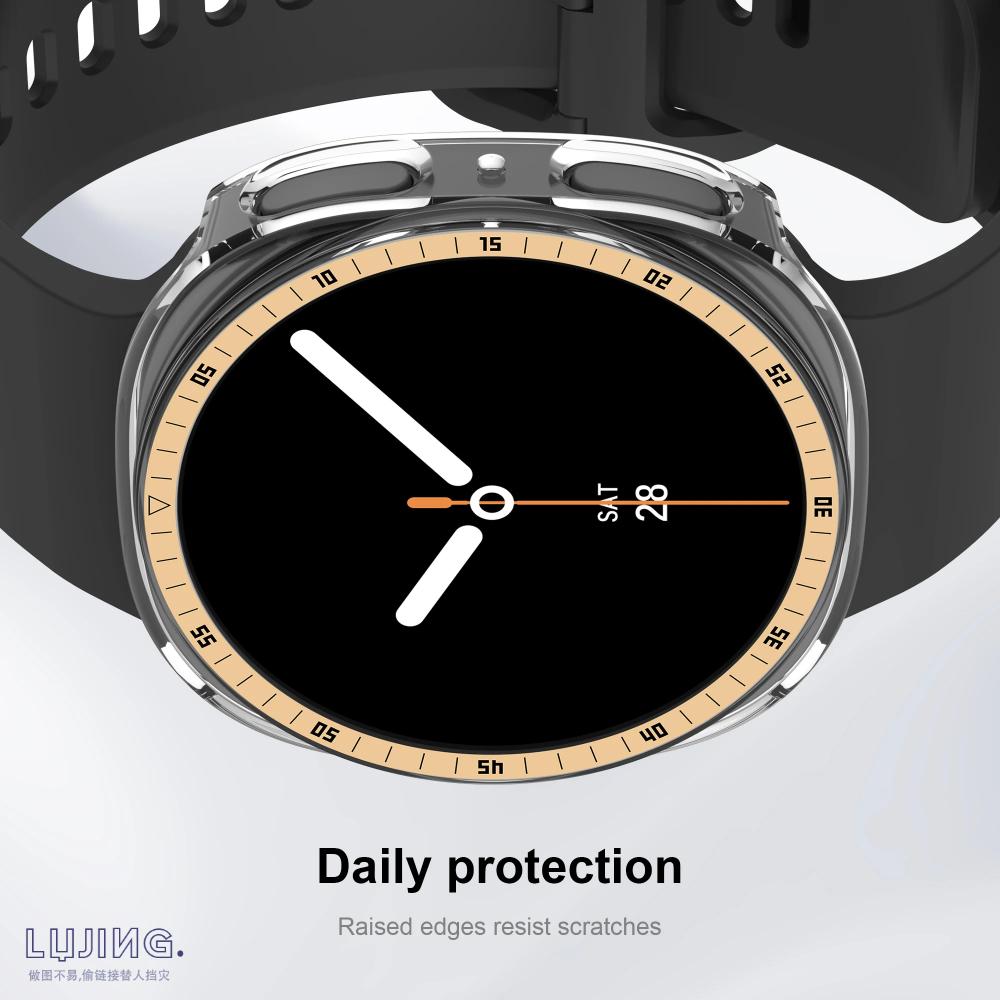 Scale Bezel Ring+Cover for Samsung Galaxy Watch 9 44mm 40mm Protector Hard PC Bumper Scale Shell for Galaxy Watch 8 40/44mm protective Cases