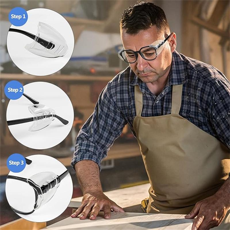 2 шт. Модные гибкие прозрачные щитки для глаз Защитная маска против запотевания Боковая защита для очков Защита для очков для близорукости