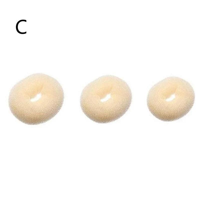 New Useful 3 Pcs Stylish Hair Band Doughnut Shape Ring Style Front Style Doughnut Tied Up To Do Hair Decoration Supplies