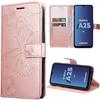 Protective Case - PROSHOP - for Samsung Galaxy A25 5G - Faux Leather - Butterfly Pattern - Pink