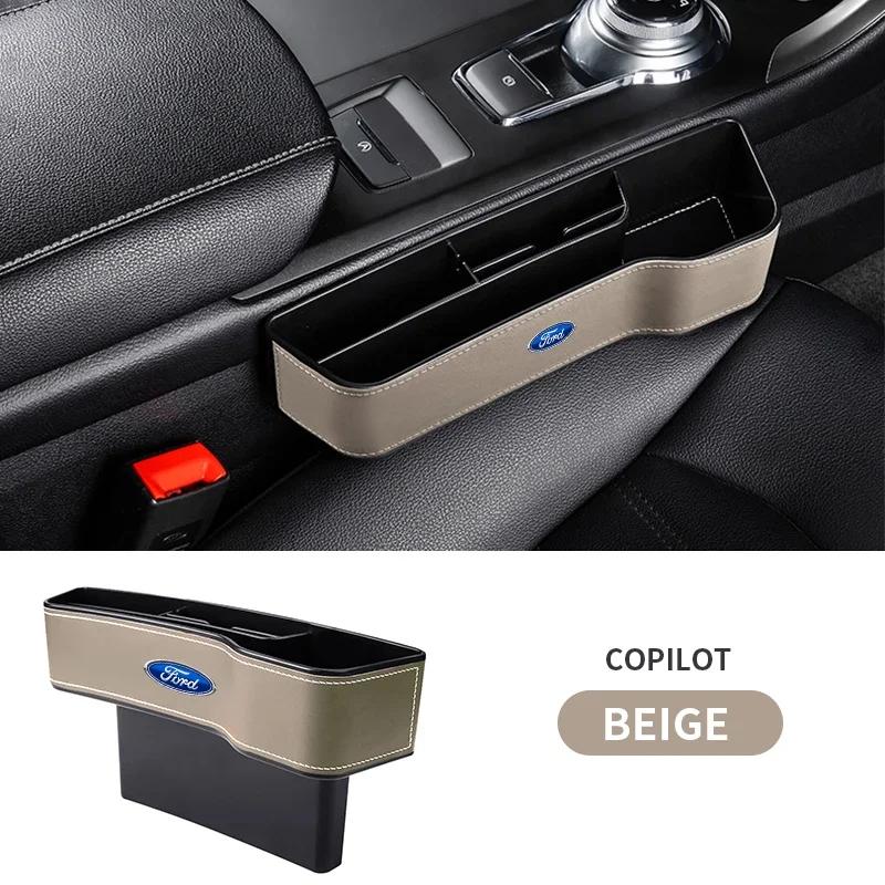 Car Sticker 2025 Hot New Car Seat Organizer Crevice Storage Box Car Organizer Gap For Ford Focus 2 3 MK2 MK3 MK4 Kuga Fiesta Eco