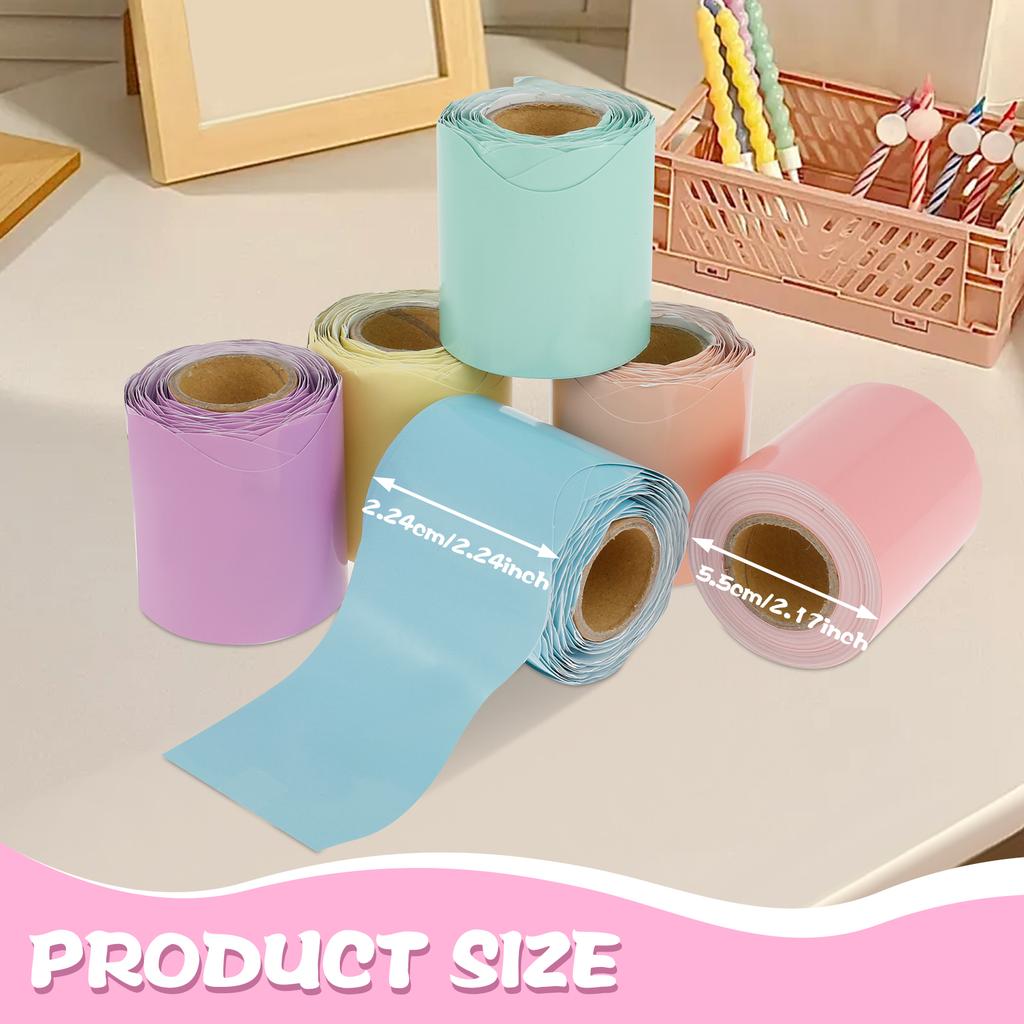 6 Rolls Colorful Bulletin Board Borders Waterproof Scalloped Bulletin Border Trim DIY Freely Cutting Crafts Decorative Paper