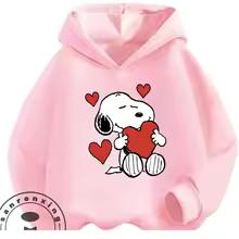 Cute Cartoon Hoodie Autumn Winter Casual Fashion Street Style Kids Apparel Snoopy Boys Girls 3 14