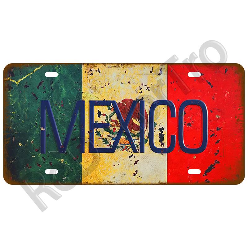 Metal Sign Germany USA Country Flag Tin Sign Plaque France Israel Spain Tinplate Plate For Wall Home Restaurant Craft Bar Decor