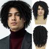 Synthetic Braid Wigs Short Wig for Men Afro Bob Ombre Brown Crochet Twist Hair Dreadlocks Wig Natural Rasta