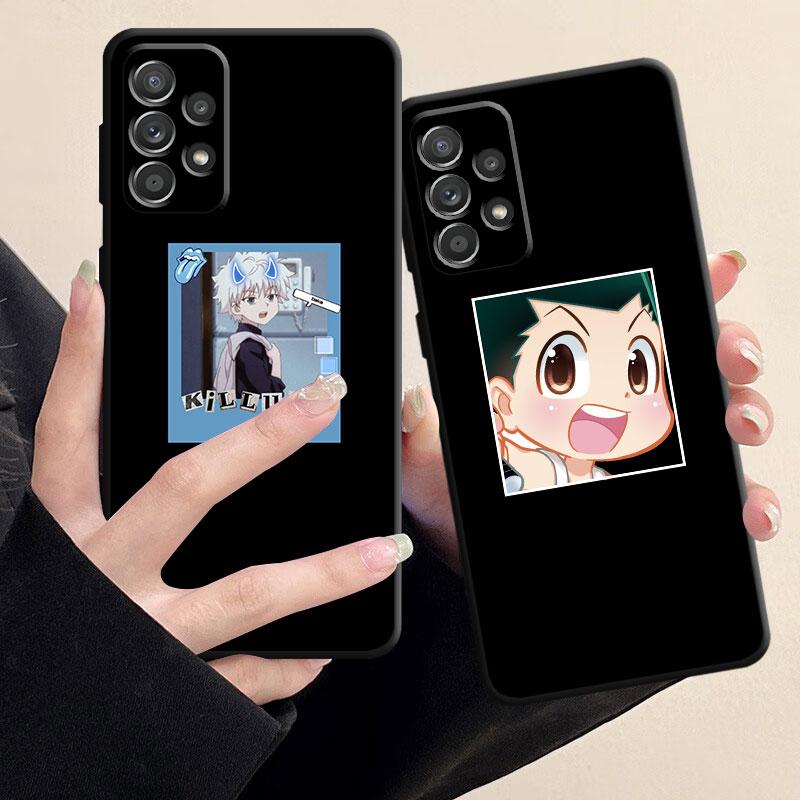 Милый чехол для телефона Hunter X Hunter для Samsung Galaxy A52 A13 A32 A72 A33 A22 A23 A71 A31 A51 A53 A21s A11, черный мягкий чехол