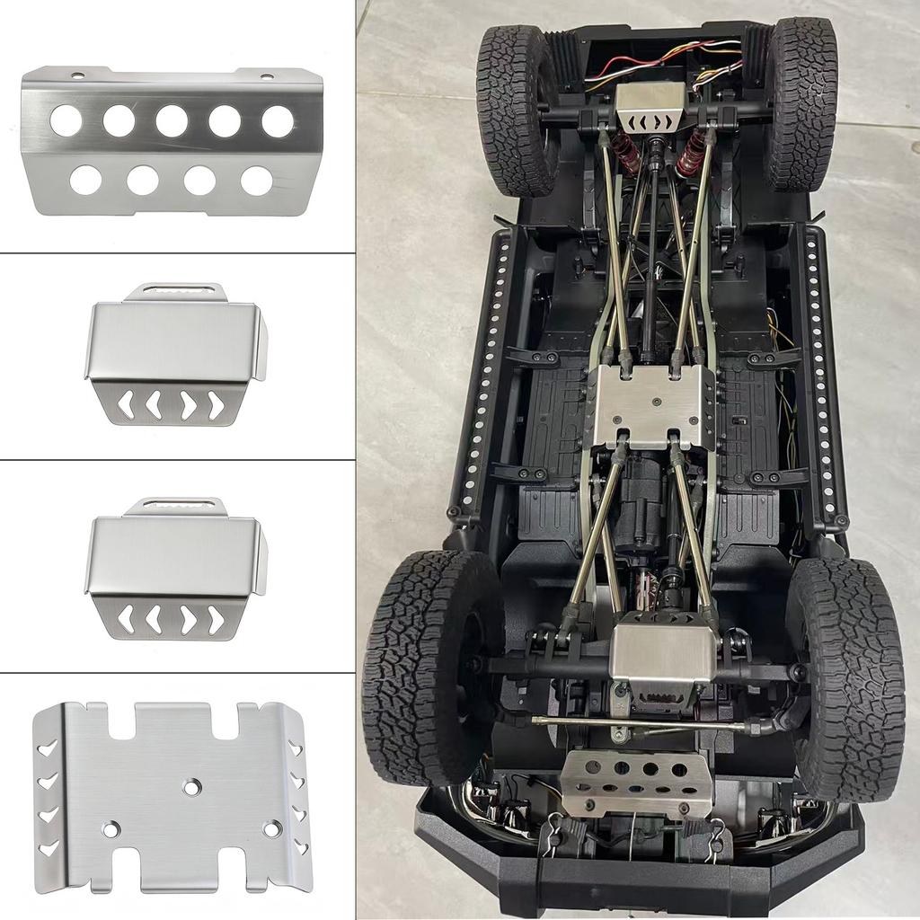 Stainless Steel Metal Bumper Chassis Armor Protection Skid Plate for LC79 1/10 86160 RC Car Upgrade OP Accessories