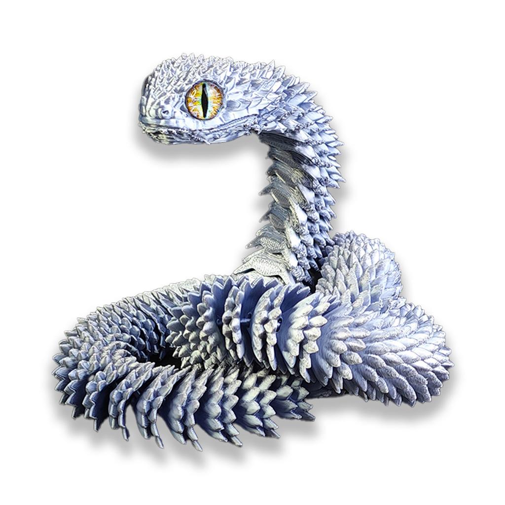 60Cm 3D Printed Snake Rotatable Joints Snake Figurines Creative Home Office Desktop Crafts Ornament New Year Crafts Gift