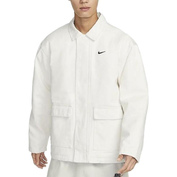 Nike Jackets Men's White Lapel Moderate Workwear DQ4939-030