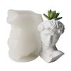 Sculpture Man Flower Pots Silicone Molds Pen Holder Concrete Mold Succulent Planter Making Tool for Crafts