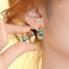 Семицветные серьги с эмалевой глазурью, стекающей каплями, прочные, высококлассные, модные, подарок, элегантные женские классические аксессуары, повседневные украшения для создания темперамента
