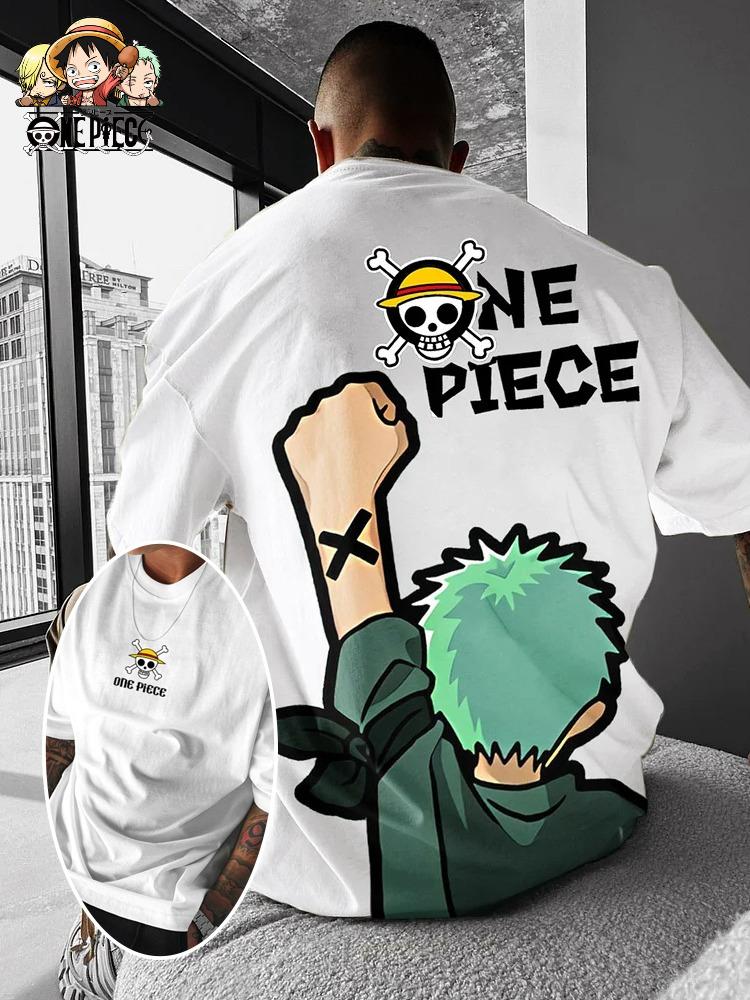 Футболка с коротким рукавом One Piece Луффи Зоро, Топ для мужчин и женщин, Новинка 2026