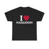 New I Love Nan Jun Text Pattern Pure Cotton Tshirt Fan Gift Y2K Hiphop Style Street Fashion Printed Unisexs Tshirt