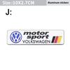 Volkswagen Серия Алюминиевая Наклейка Наклейки На Кузов Автомобиля Для VW GTI Polo Golf Passat Tiguan Arteon Taigo Caddy Jetta CC Колпак Колеса EG1