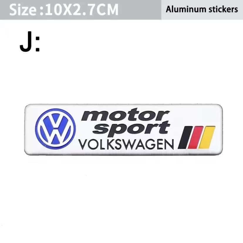Volkswagen Серия Алюминиевая Наклейка Наклейки На Кузов Автомобиля Для VW GTI Polo Golf Passat Tiguan Arteon Taigo Caddy Jetta CC Колпак Колеса EG1