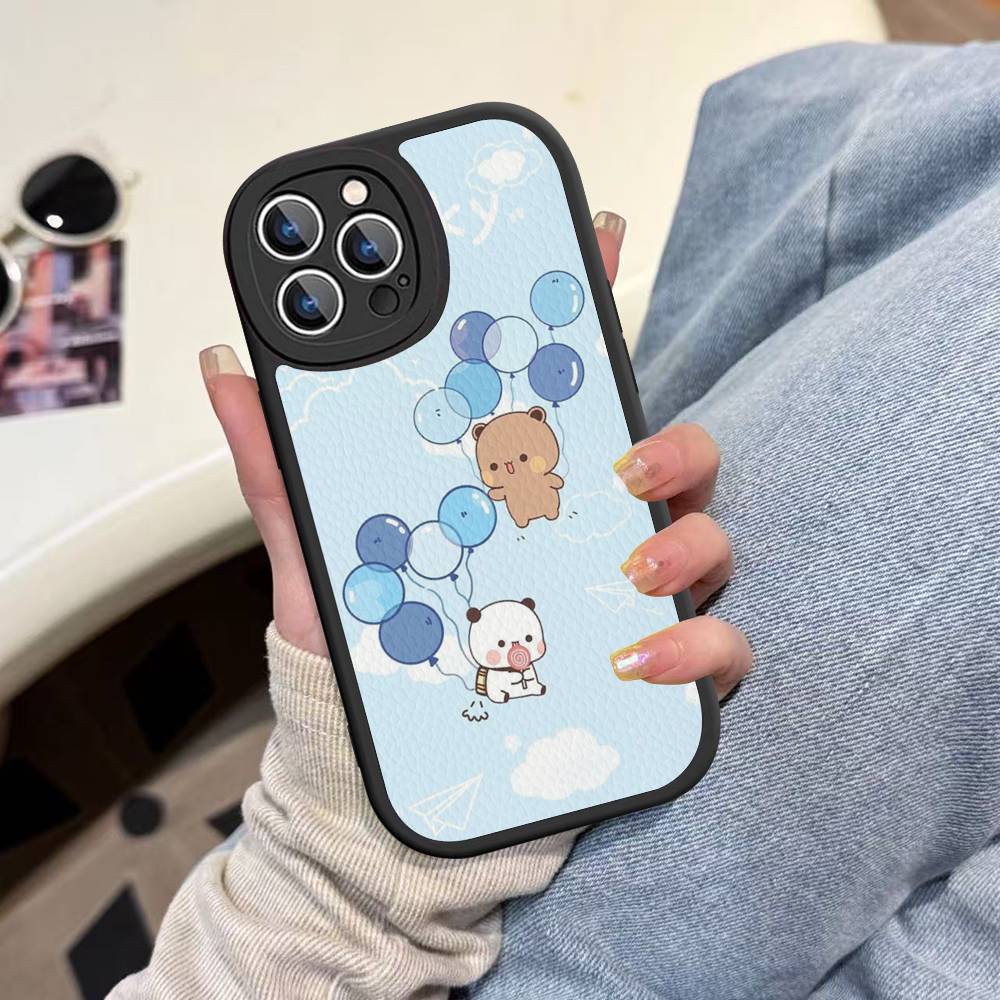 Чехол для телефона BuBu And DuDu для IPhone 16 15 14 11 12 13 Pro Max Plus Задняя крышка из кожи