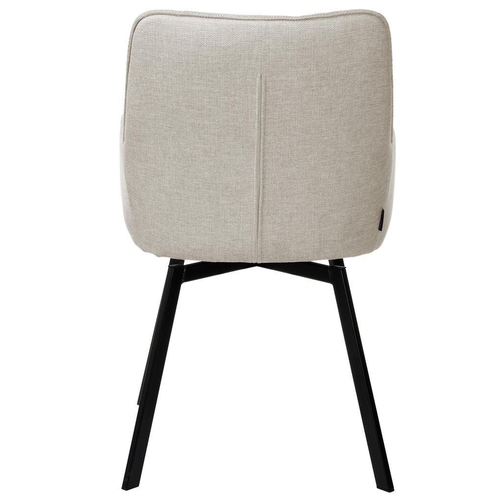 SWEN velvet beige upholstered swivel chair