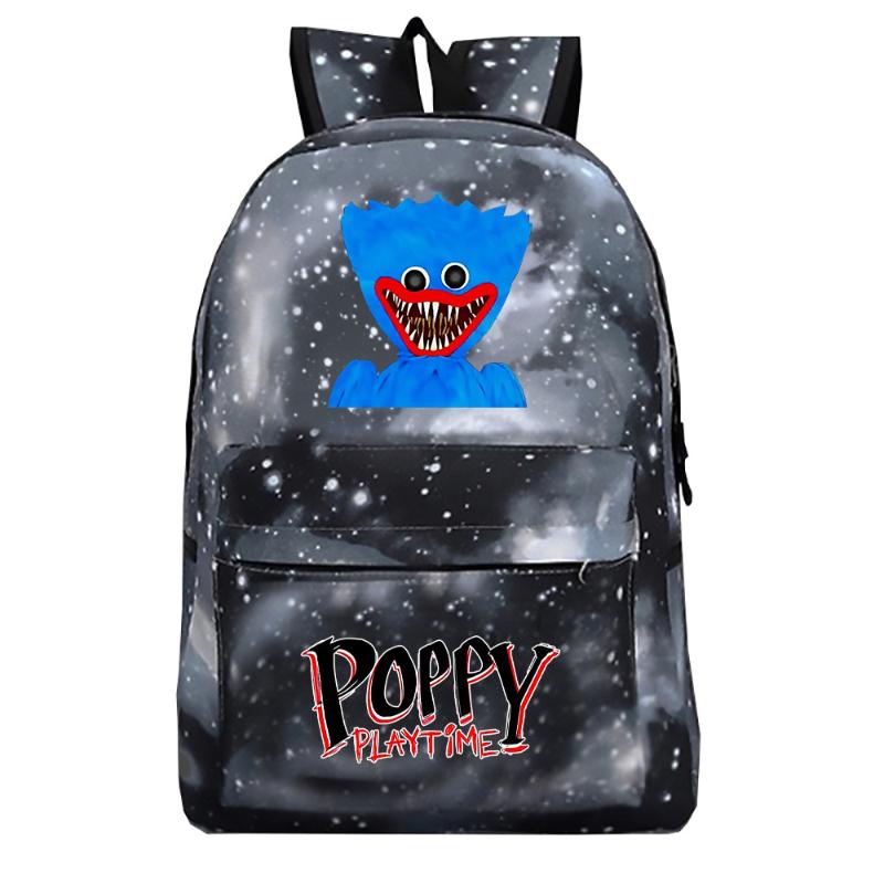 Холщовый набор рюкзаков Poppy Playtime для мальчиков - Включает рюкзак, сумку через плечо и пенал - Прочный, легкий и дышащий для школы и повседневного использования