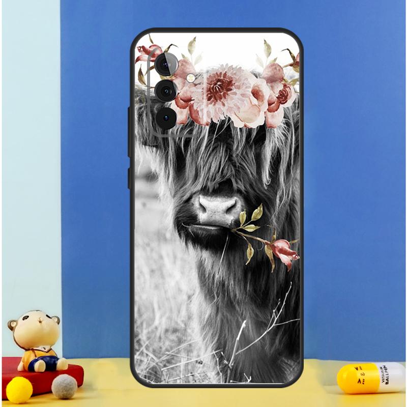 Милый Чехол с Шотландской Коровой Для Samsung Galaxy A56 A52 A53 A16 A26 A36 A55 A35 A15 A32 A12 A33 A13 A14 A34 A54 A17