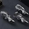 European and American Punk Style Long Ring Rock Skull Dragon Shaped Joint Bent Ring