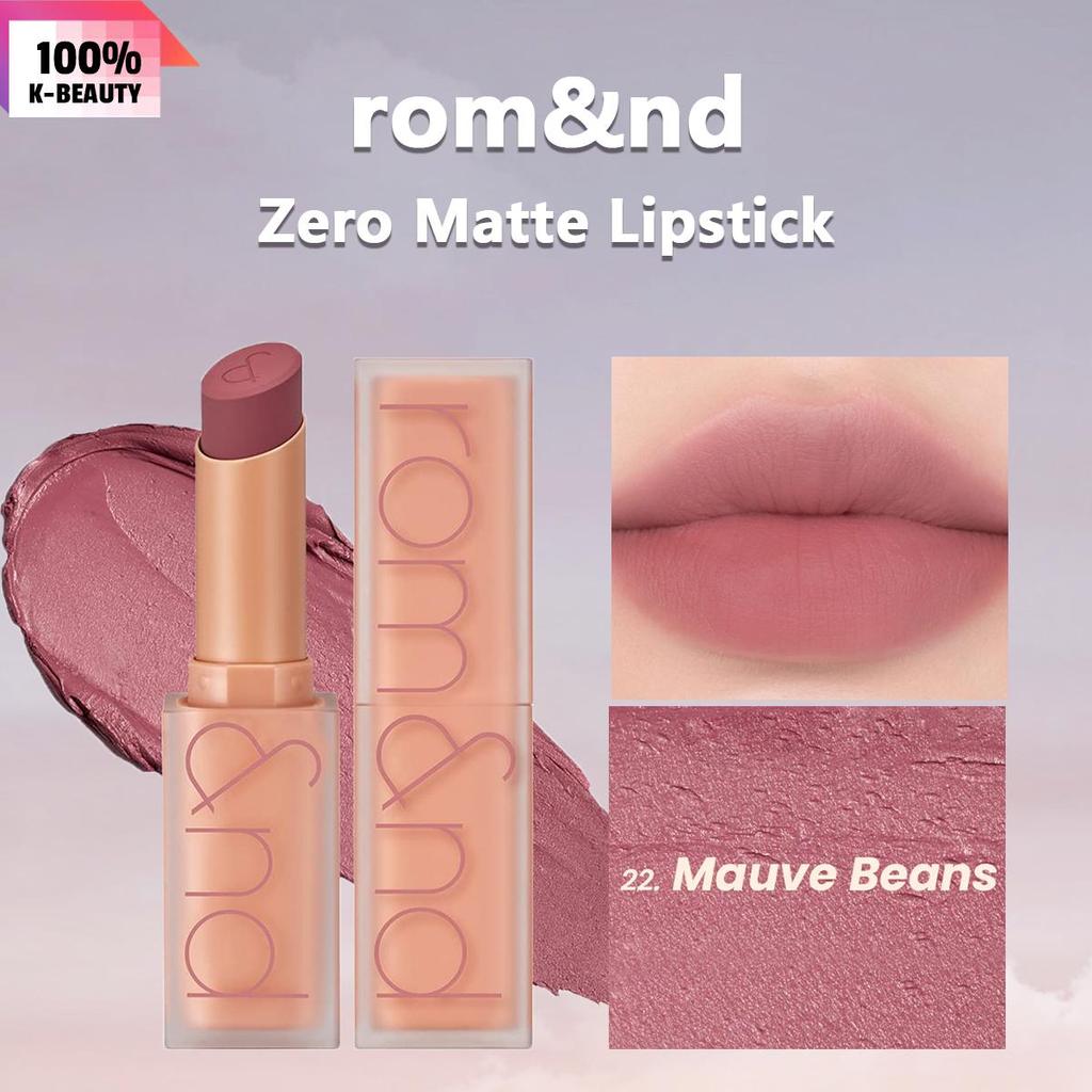 Rom&nd Матовая помада Zero в оттенке Dusty Pink - Гладкая, стойкая помада-пуля K-beauty
