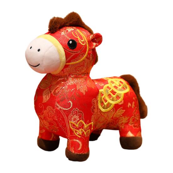 Blessing Horse Plush Toy Chinese Style Stuffed Horse Doll Good Luck Horse 2026 New