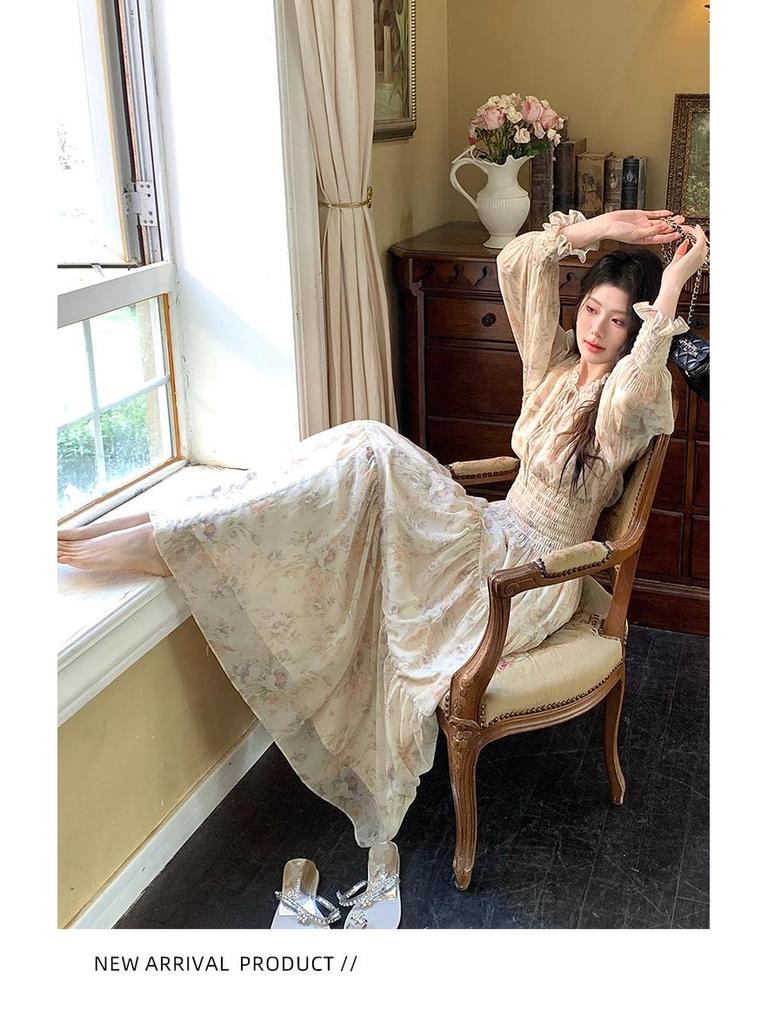 Тринадцатая линия Цветочное шифоновое платье длиной до чая