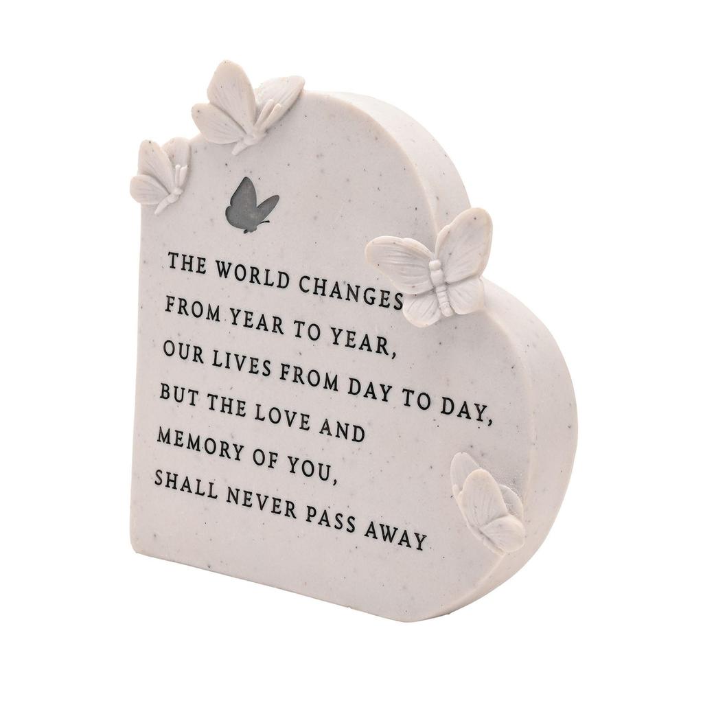Thoughts of You Butterfly Graveside Standing Heart - The World