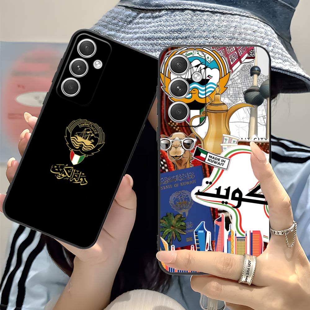 Kuwait Flag Mobile Cell Phone Case for Samsung Galaxy S25 S24 S23 S22 S21 S20 Note20 Plus FE Ultra Colour Cover Cover Pretty