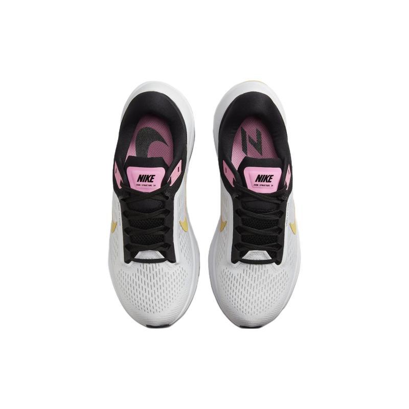 Nike Женские кроссовки Air Zoom Structure 24 'Белый Черный Пшеничный Золотой' повседневные DA8570-106