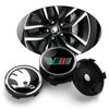 2025 New 4Pcs Aluminum Alloy Car Wheel Center Hub Caps Cover Rim Sticker Badge For Skoda Octavia 2 VII Fabia Rapid Superb Scala