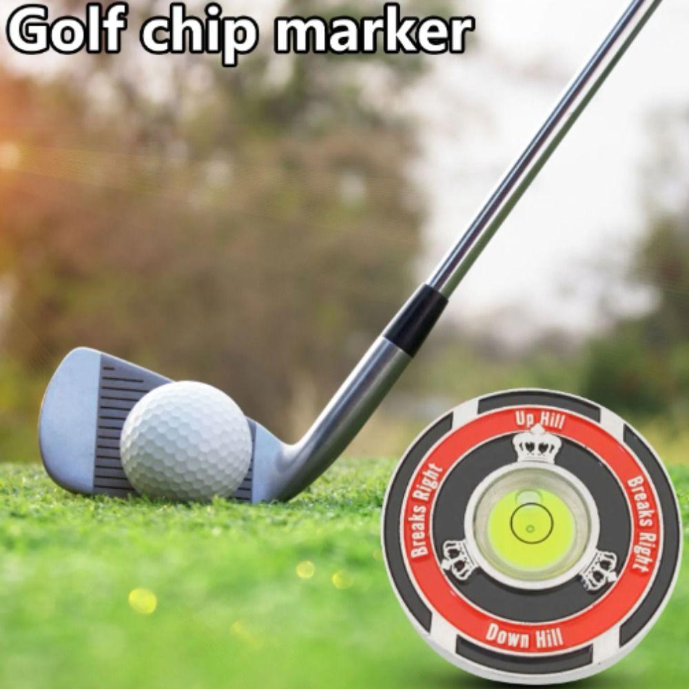 Metal Golf Hat Clip Marker Two-sided Golf Ball Marker Training Aids Golf Green Reader Boys