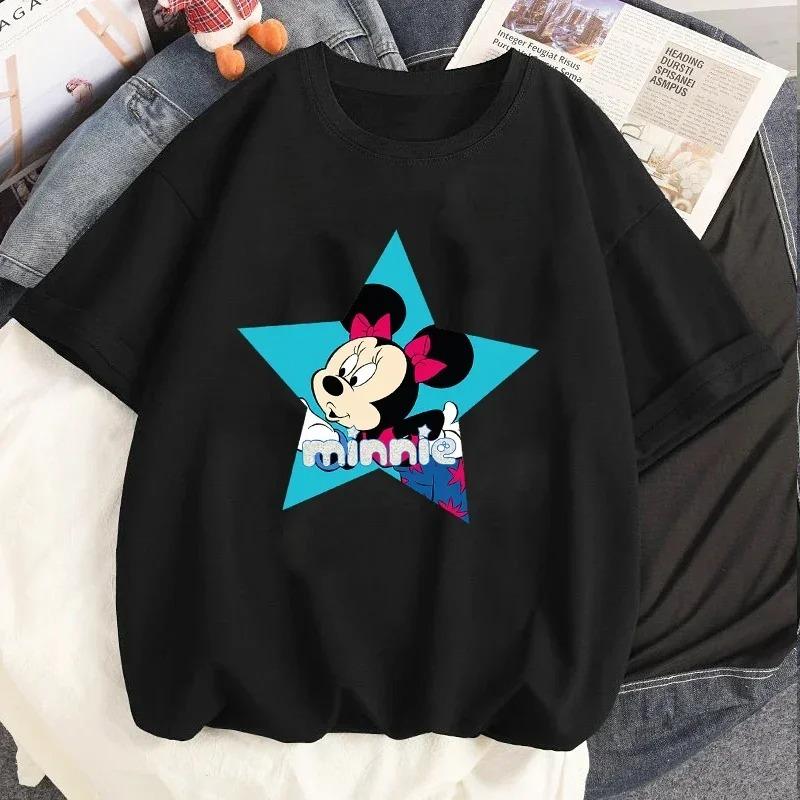 Cute Mouse Graphic Women Tshirt Cartoon Printed Short Sleeve Tee Shirt Funny Duck T Shirts Summer Streetwear Y2k Clothes Tops