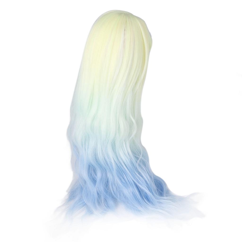 1/3 Ball Jointed Doll Wig Yellow Gradient Color Simulation Scalp Soft High Temperature Silk Doll Replacement Hair Wig