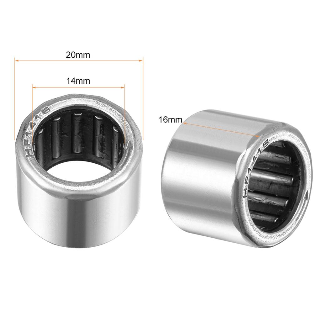 uxcell HF1416 Roller Bearings, One-Way Bearings, Inner Diameter: 0.5 inches (14 mm), Outer