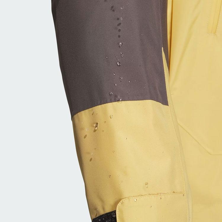 Adidas Waterproof And Windproof Windbreaker Jacket Men's Light Yellow IS0285