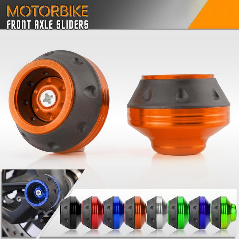 CNC алюминиевая передняя вилка рама слайдеры 2 шт колеса мотоцикл защита от падения скутер мопед Motocicleta аксессуары для мотоциклов