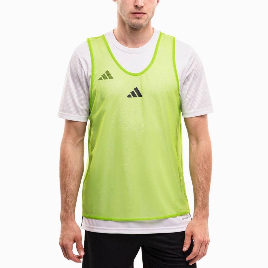 adidas Однотонный логотип, легкий круглый вырез, тренировочный футбольный матч, дышащий жилет без рукавов, мужские жилеты, зеленый цвет HP0732