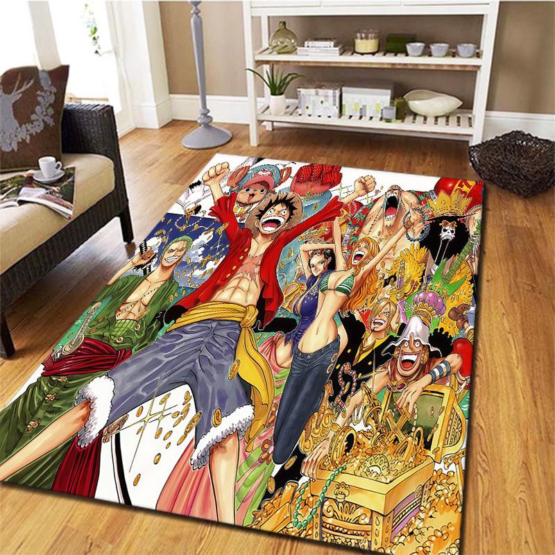 Ковер с изображением Манки Д. Луффи из One Piece для гостиной, спальни, дома, украшение дивана, нескользящий коврик для детской игры