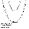 ORSA JEWELS Итальянская стерлинговая серебряная цепочка Figaro с алмазной огранкой S925 Серебряное ювелирное изделие для мужчин и женщин SC34