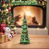 Ретро Расписанные вручную настольные рождественские елки со светодиодной подсветкой Красочная светодиодная мини-рождественская елка для настольного домашнего праздничного декора