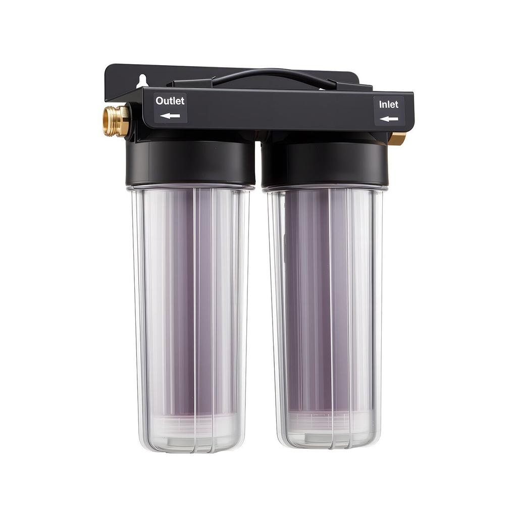 Deionized Water System for Car Wash, Spotless Car Wash Water System with 2 x 0.5L Color Changing Resin, Spot-Free Deionized Water Filter for Cars RVs