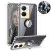 Ring Stand Clear Case For Vivo V29 Lite V27 V25 V23 V20 Pro V27E V25E Holder Bracket Airbag Shockproof Transparent Soft Silicone Phone Back Cover